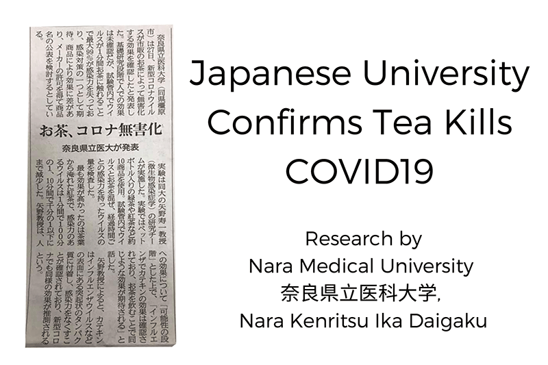 Japanese University Confirms Tea Kills COVID19